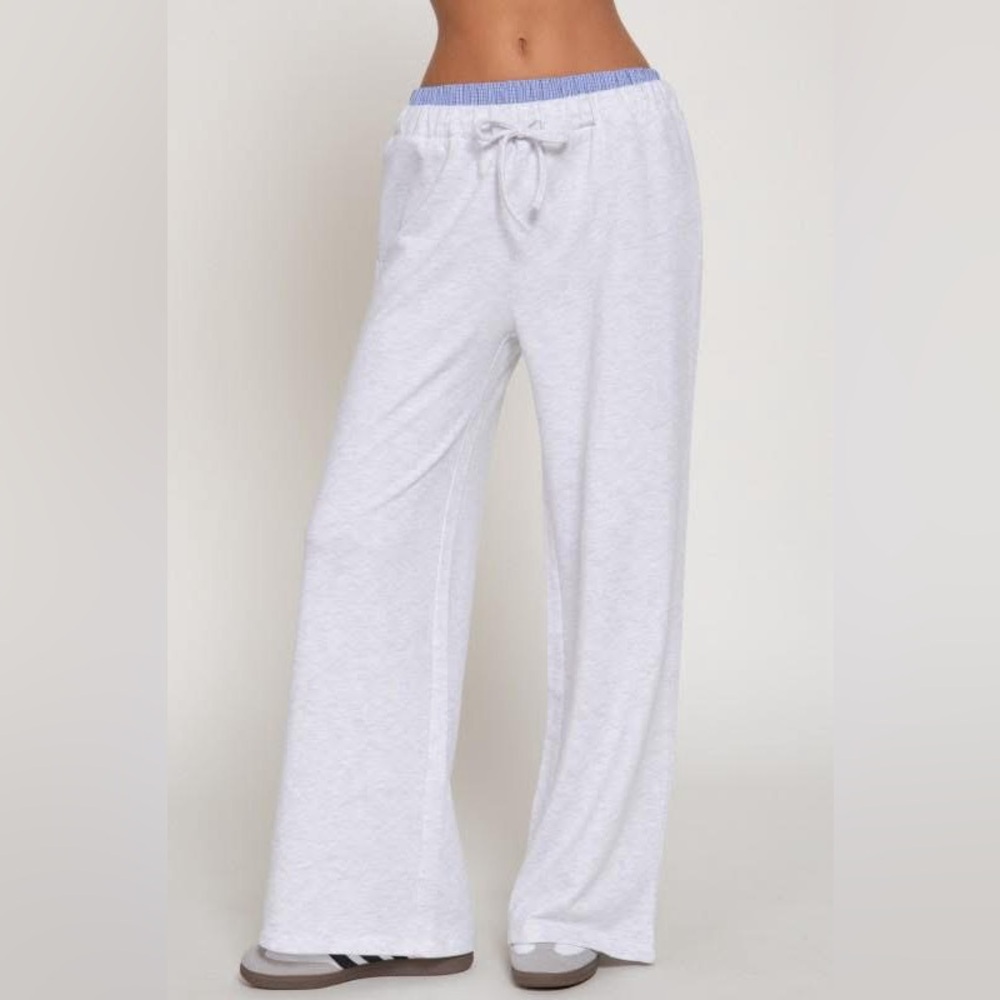Checked Waist Band Sweatpants